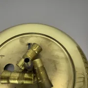 Ceiling Light in Hollywood Regency Style made of Glass and Brass, Ernst Palme Palwa, 1970s, Germany
