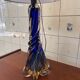 Vintage Belgian glass table lamp