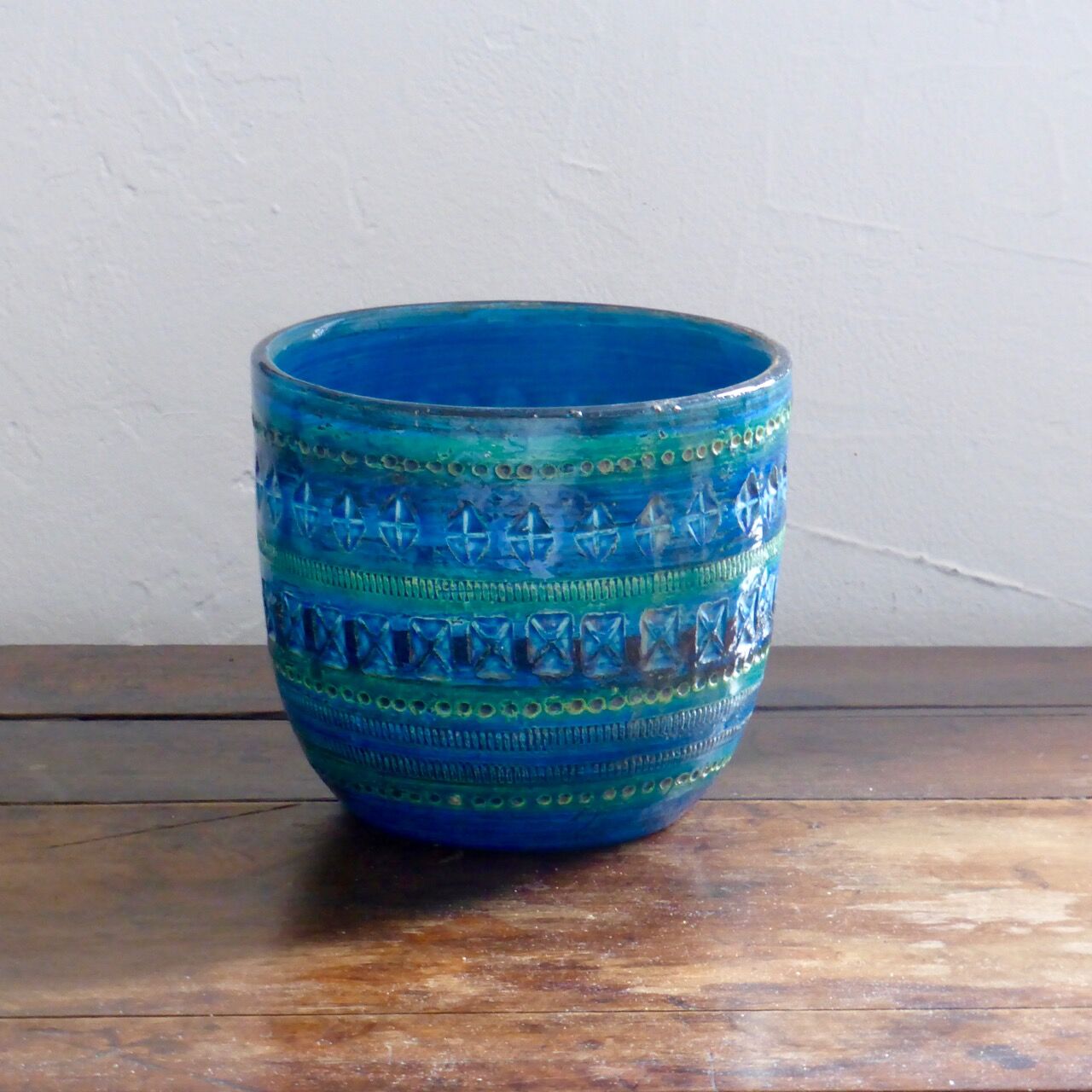 Planter Aldo London Bitossi Rimini Blu diamond 1960