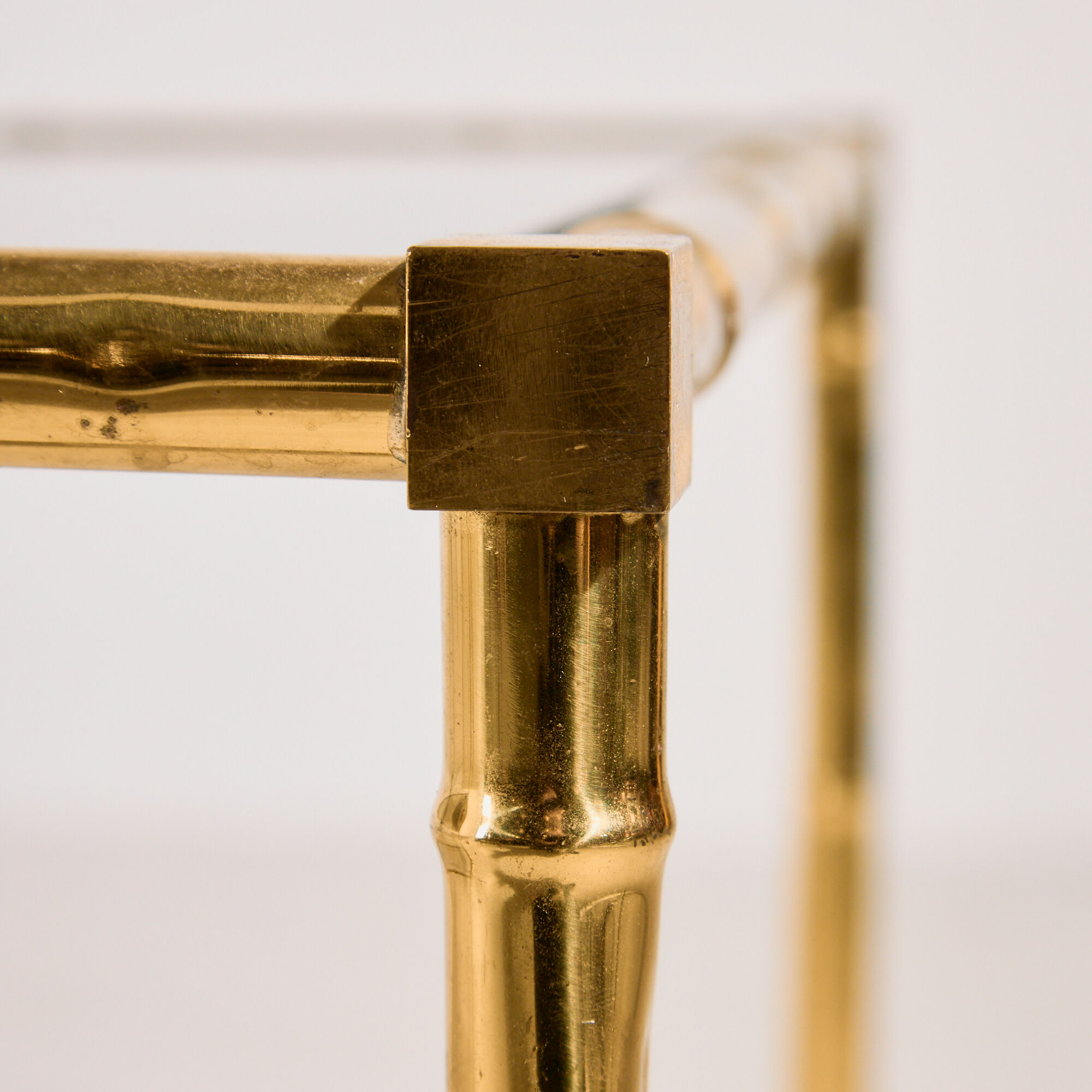Brass coffee table, set of 3