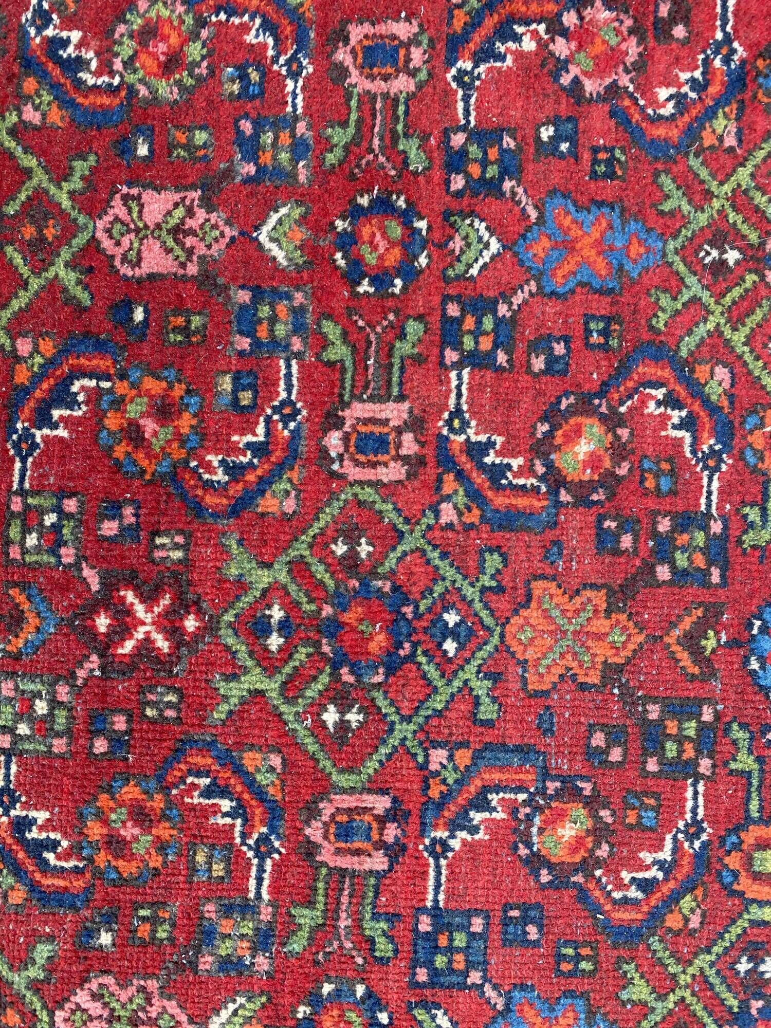 Handmade ancient persian hamadan carpet 120x204 cm