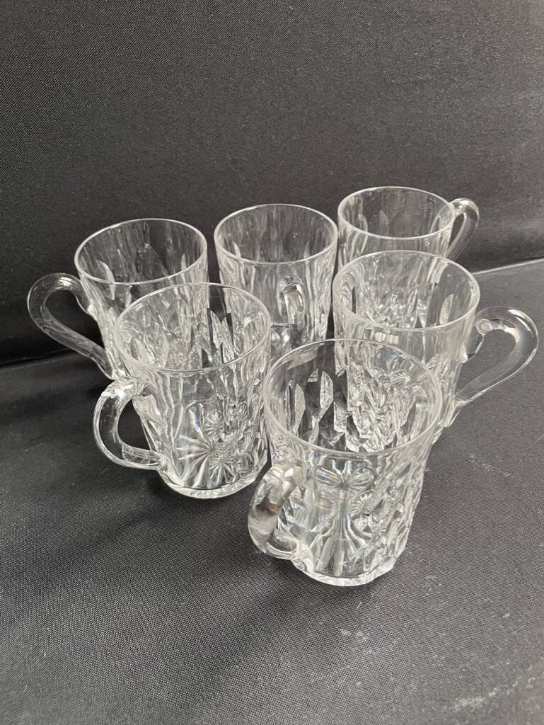 6 old Baccarat cups size 6406