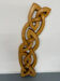 Twisted solid wood sculpture, vintage 1970s design.