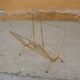 Magazine rack in gilded metal, early 1970s