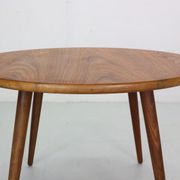 Table basse ronde scandinave en teck moderne, Danemark des années 1960