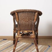 Fauteuil Rotin Vintage, en osier, lot de 3