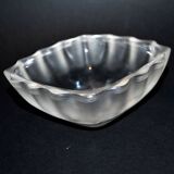LALIQUE bowl emptier in frosted molded glass Art Deco wave