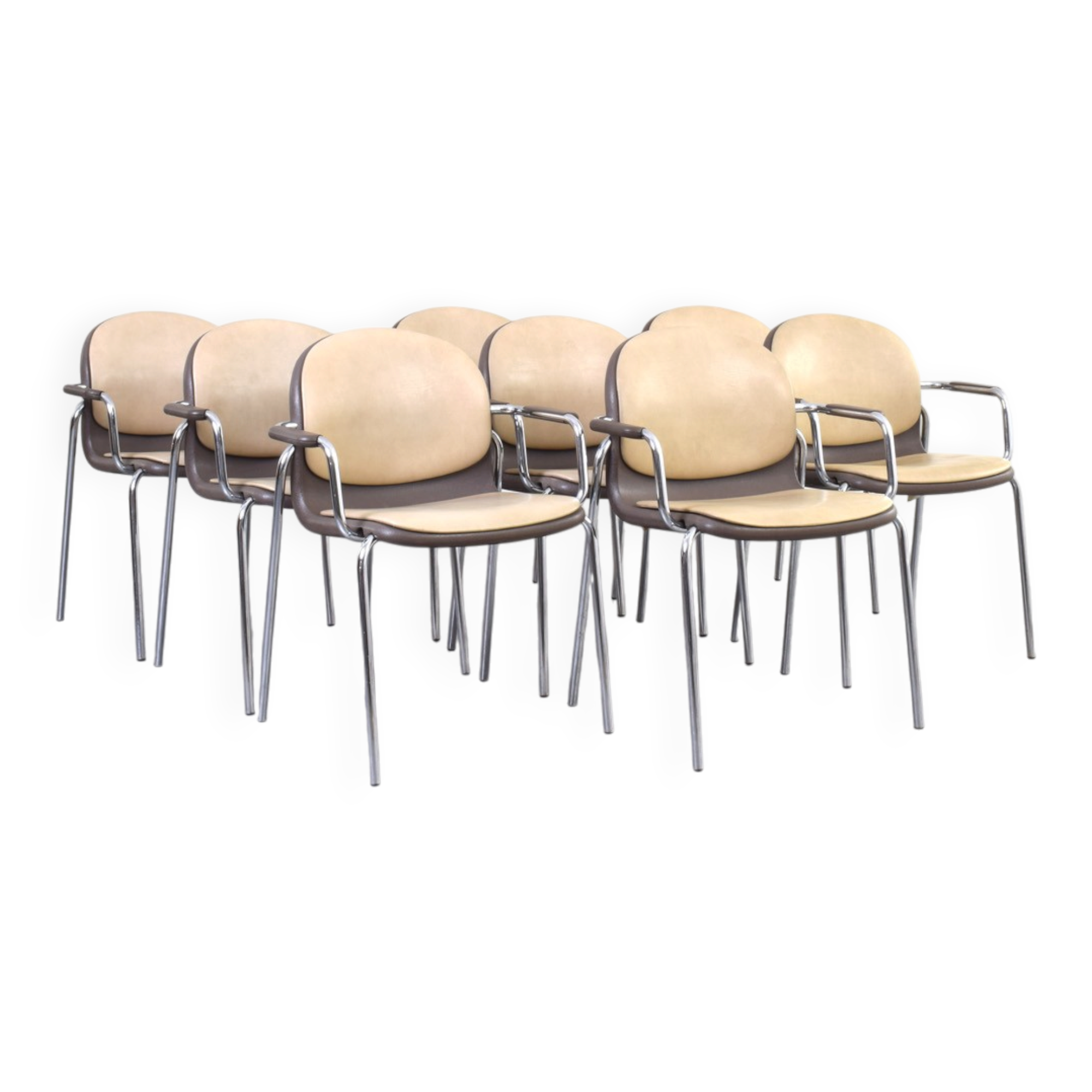 Vintage German Chairs from Wilkhahn, 1980s, Set of 8.