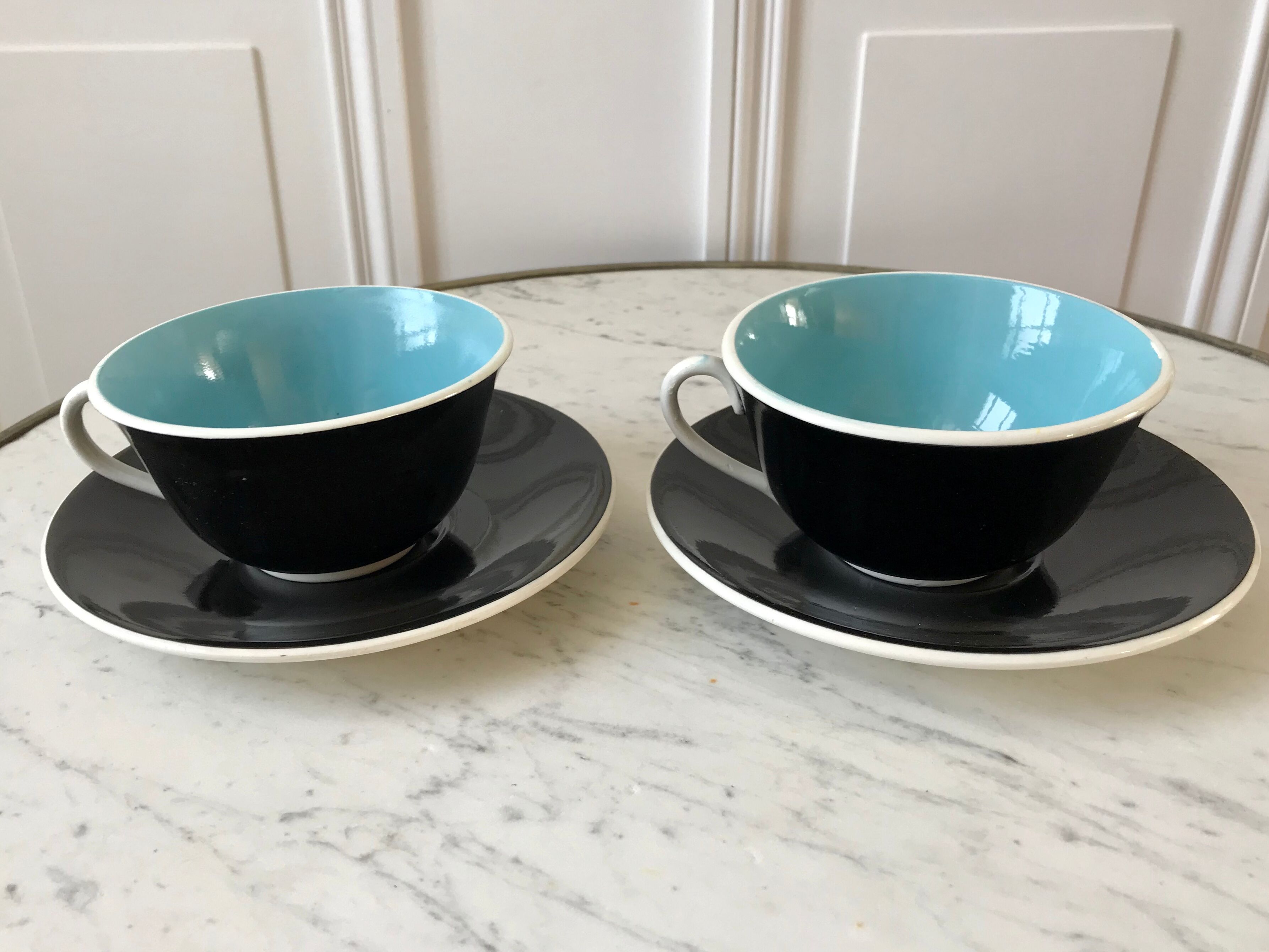 Duo of lunches Digoin Sarreguemines 50s