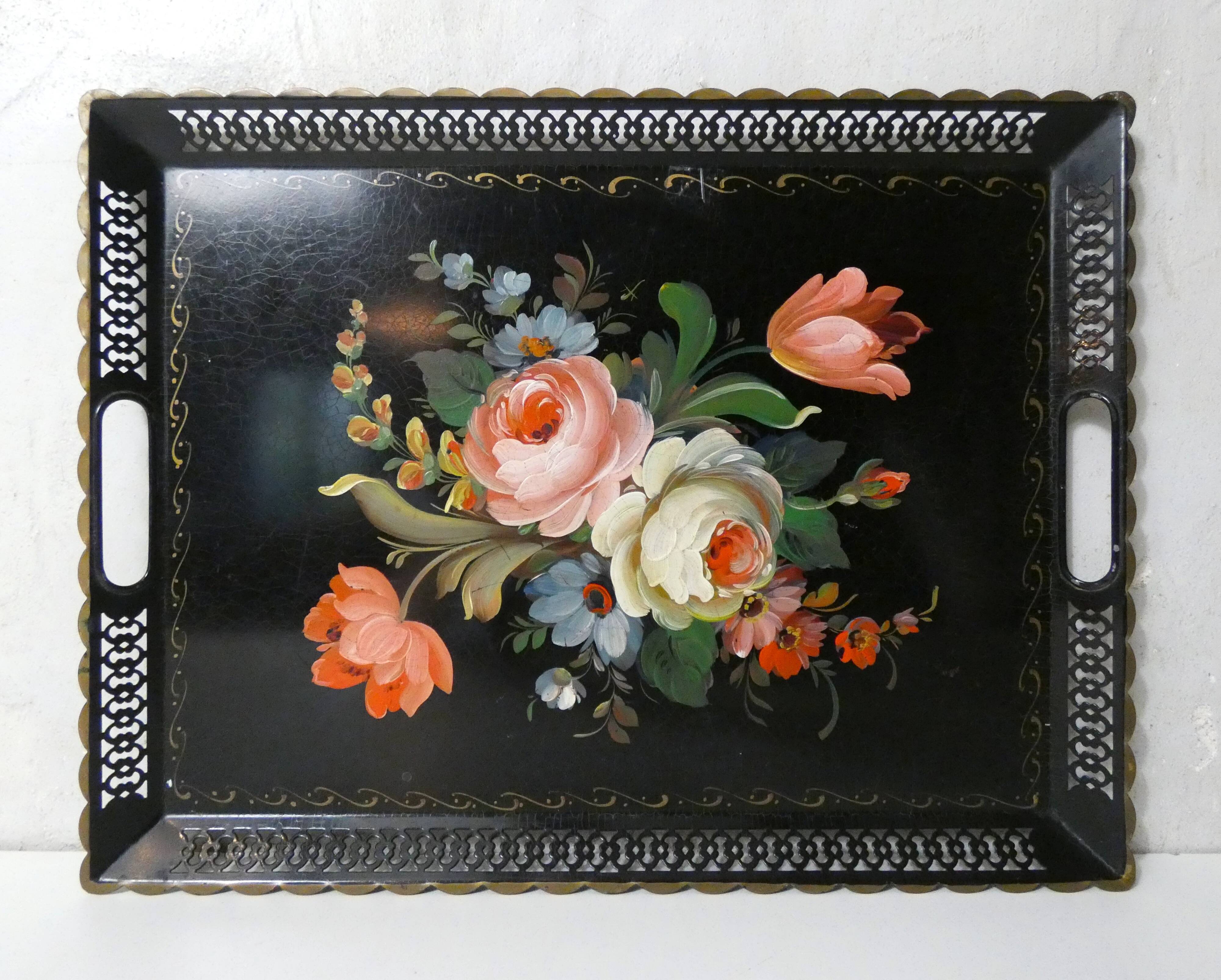 vintage USSR metal tray