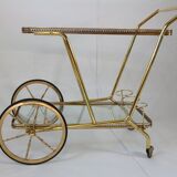 Elegant food trolley - brass - vintage.