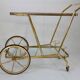 Elegant food trolley - brass - vintage.