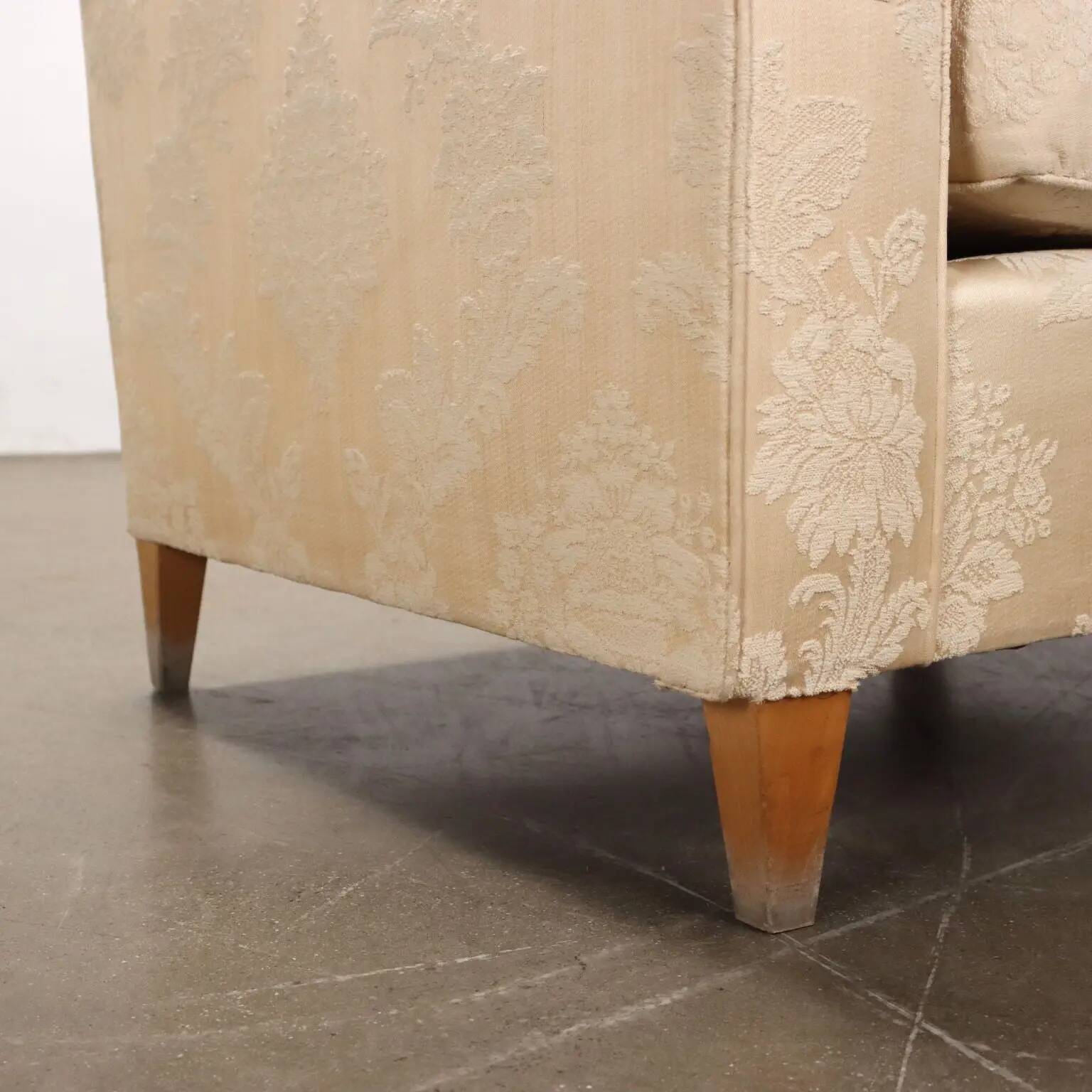 Paire de fauteuils vintage en tissu et mousse, design, Italie, années 1950