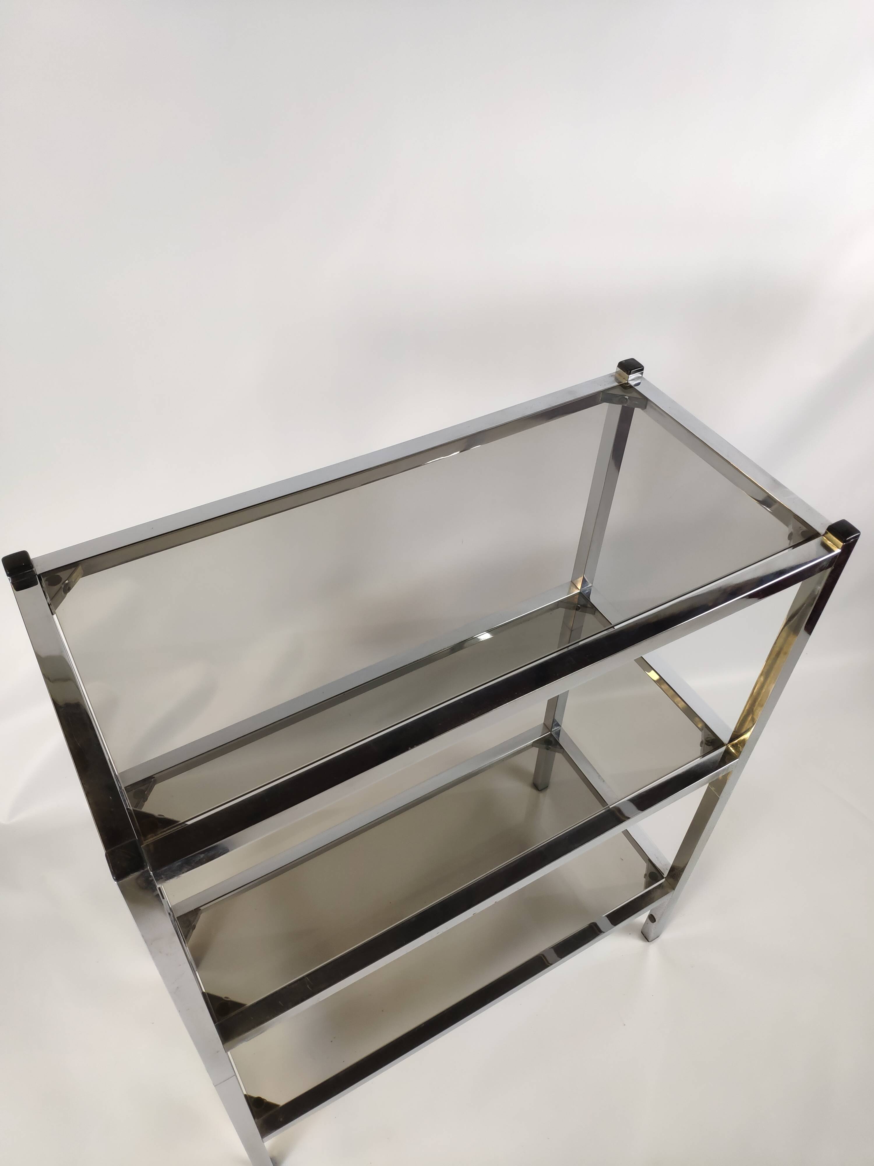 Chrome and glass shelf