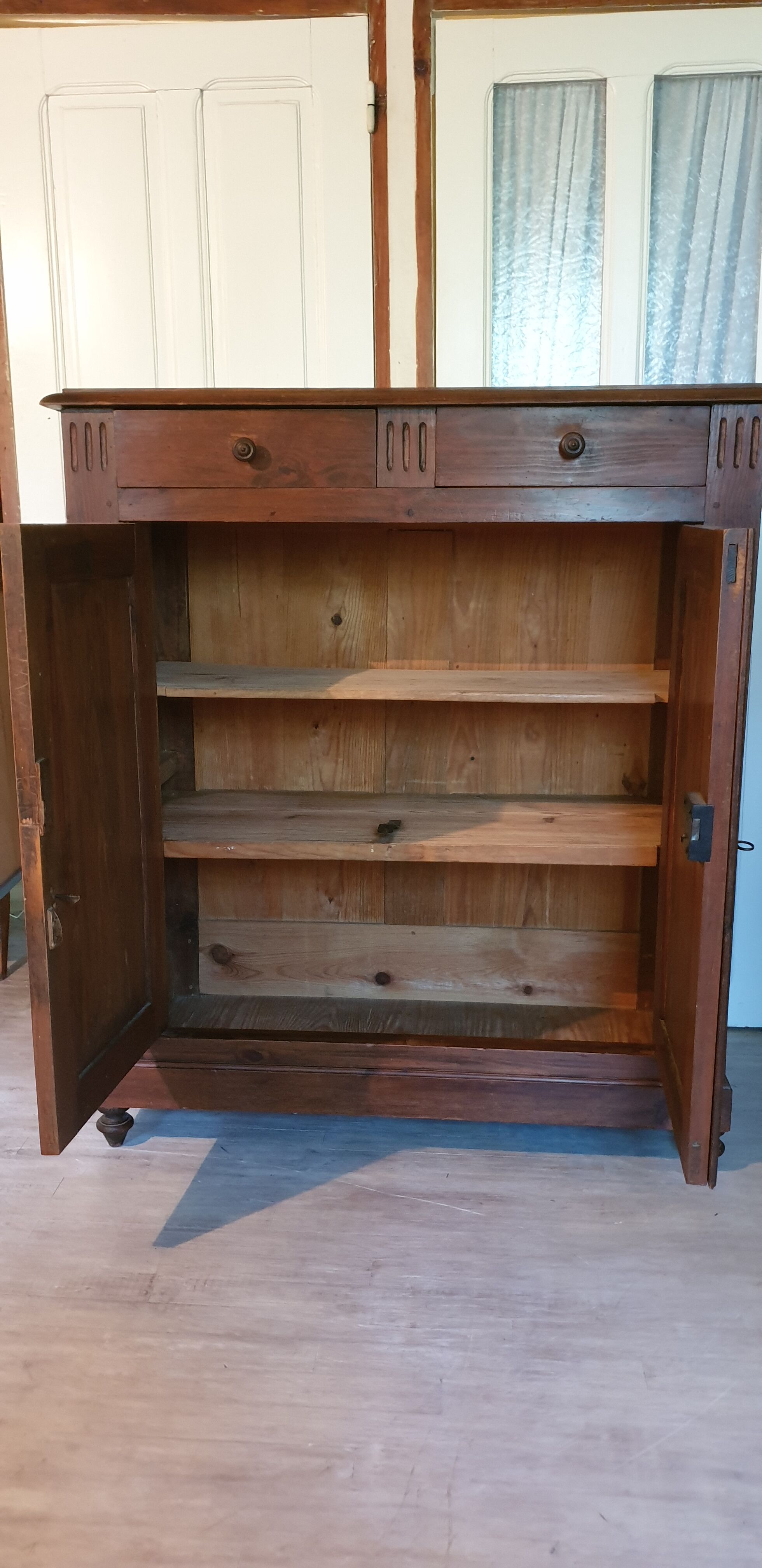 Old Parisian buffet in solid wood
