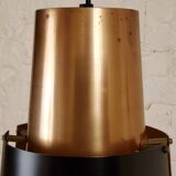 Vintage black brass 'østerport' pendant and wall lamp by Bent Karlby for Lyfa, Denmark 1960s