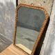 Antique mirror in rattan and wood shape mirror vintage braided wicker