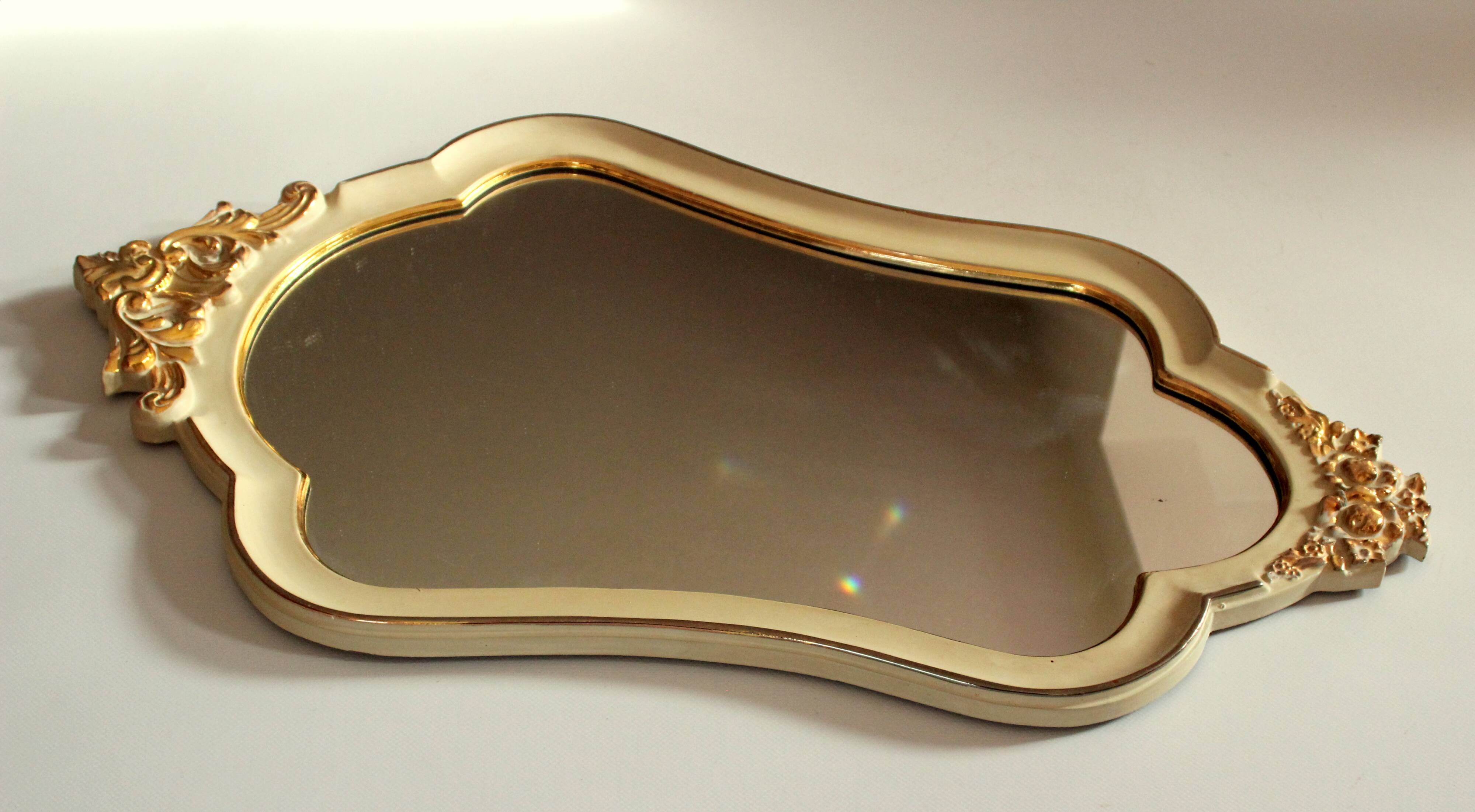 Miroir mural florentin en bois - vintage