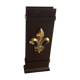 Matchbox holder (xxl) for steel and brass fireplace (fleur de lys) - vintage