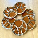 Vintage ceramic plates with compartments