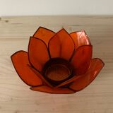 Mother-of-pearl flower candle holder