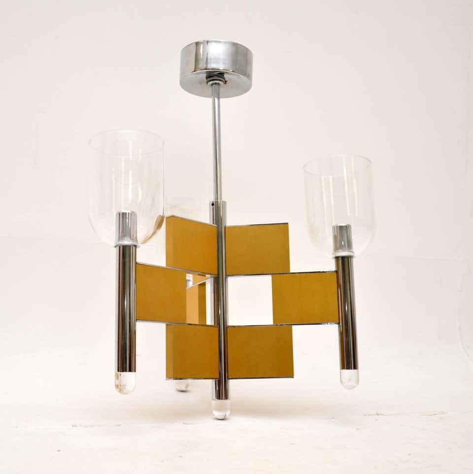 Suspension designed by Gaetano Sciolari, made in Italy. 1970