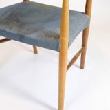 Armchair - Teak - Blue fabric seat - Kurt Olsen - Danish design - 1960s