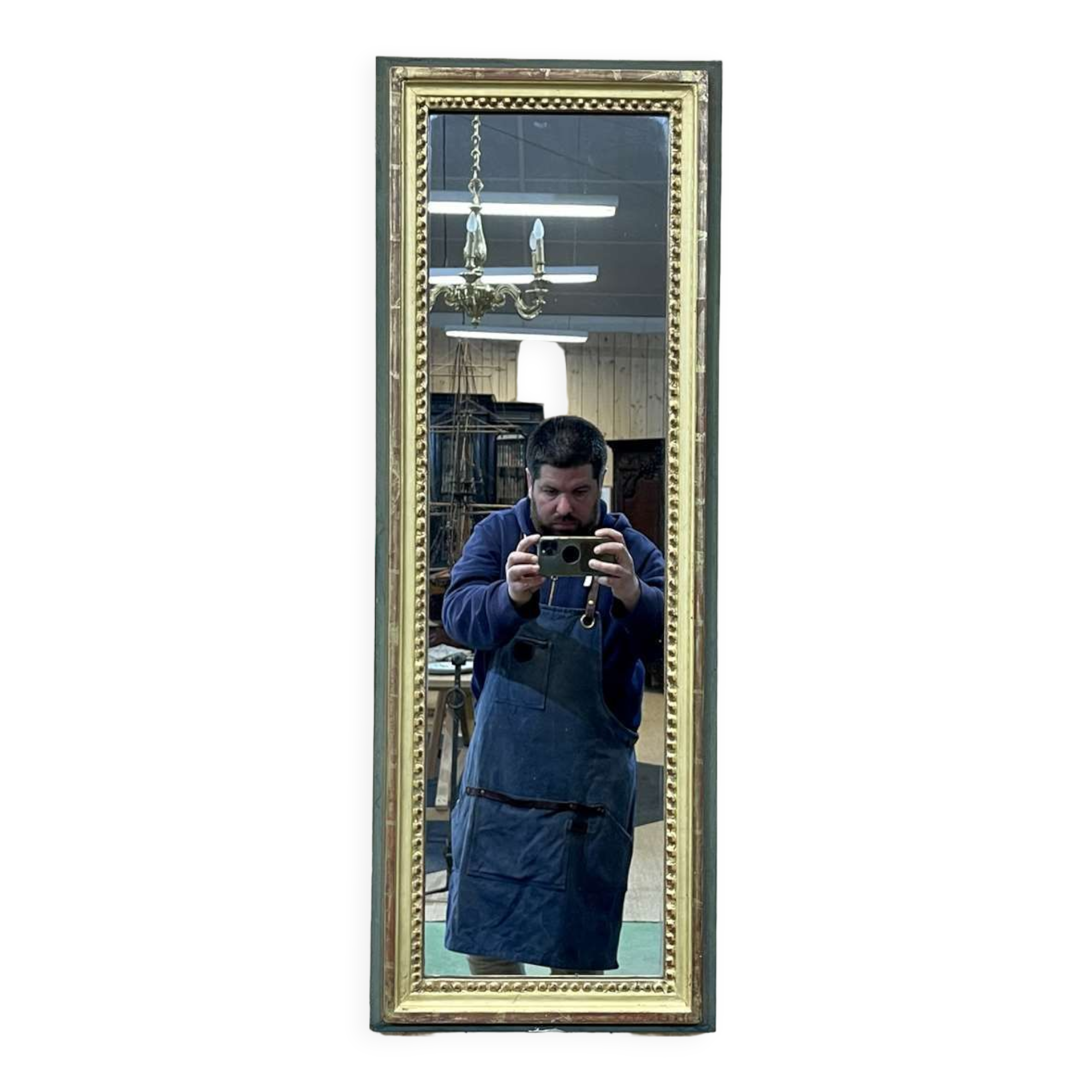 Mirror early twentieth in gilded wood