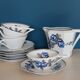 Service of cups and milk jar in fine porcelain from Limoges Art Deco