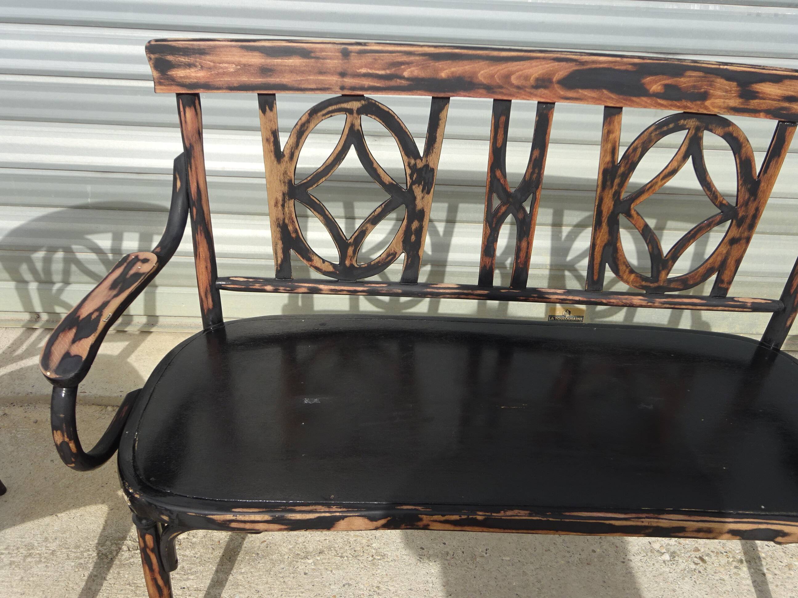 Salon Baumann, 1910, banquette, fauteuil et chaise bistrot