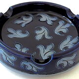 Alsace salt-salt circular ashtray with stylized vegetal decoration