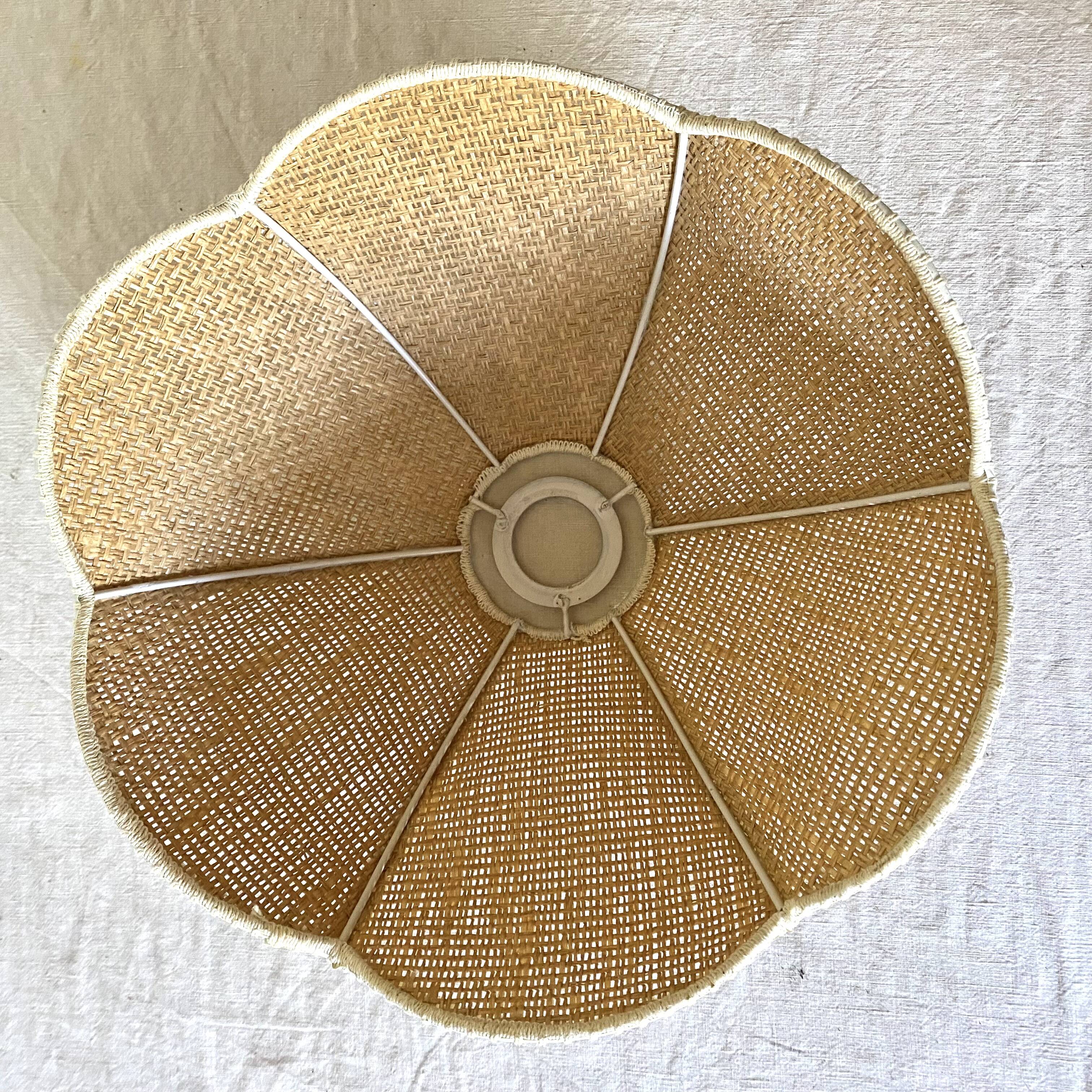 Vintage lampshade to hang in canework