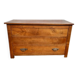 Old solid oak cabinet with its large drawer.