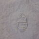 6 rectangular towels, damask cotton, Lilas tint and monogrammed OG, art deco