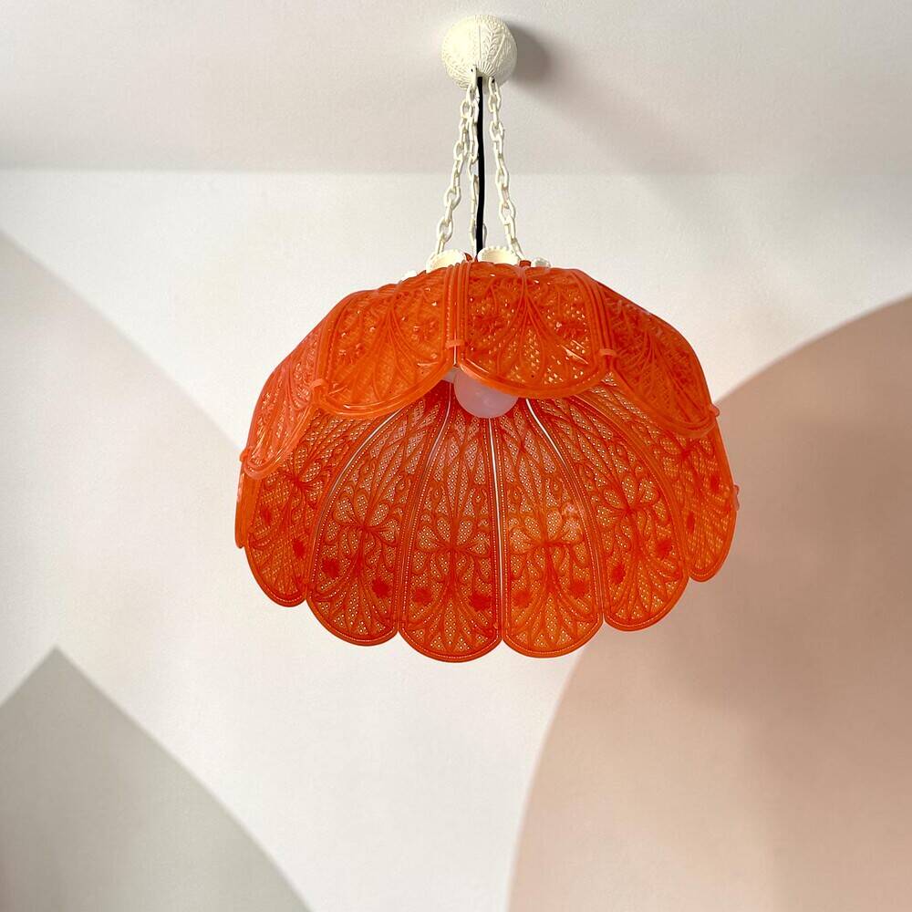 Red acrylic lace hanging light chandelier