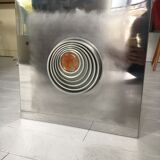 Angelo Brotto wall lamp sculpture, model quasar for esperia, 1970.