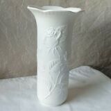 Porcelain vase matt effect decor in relief sign kaiser