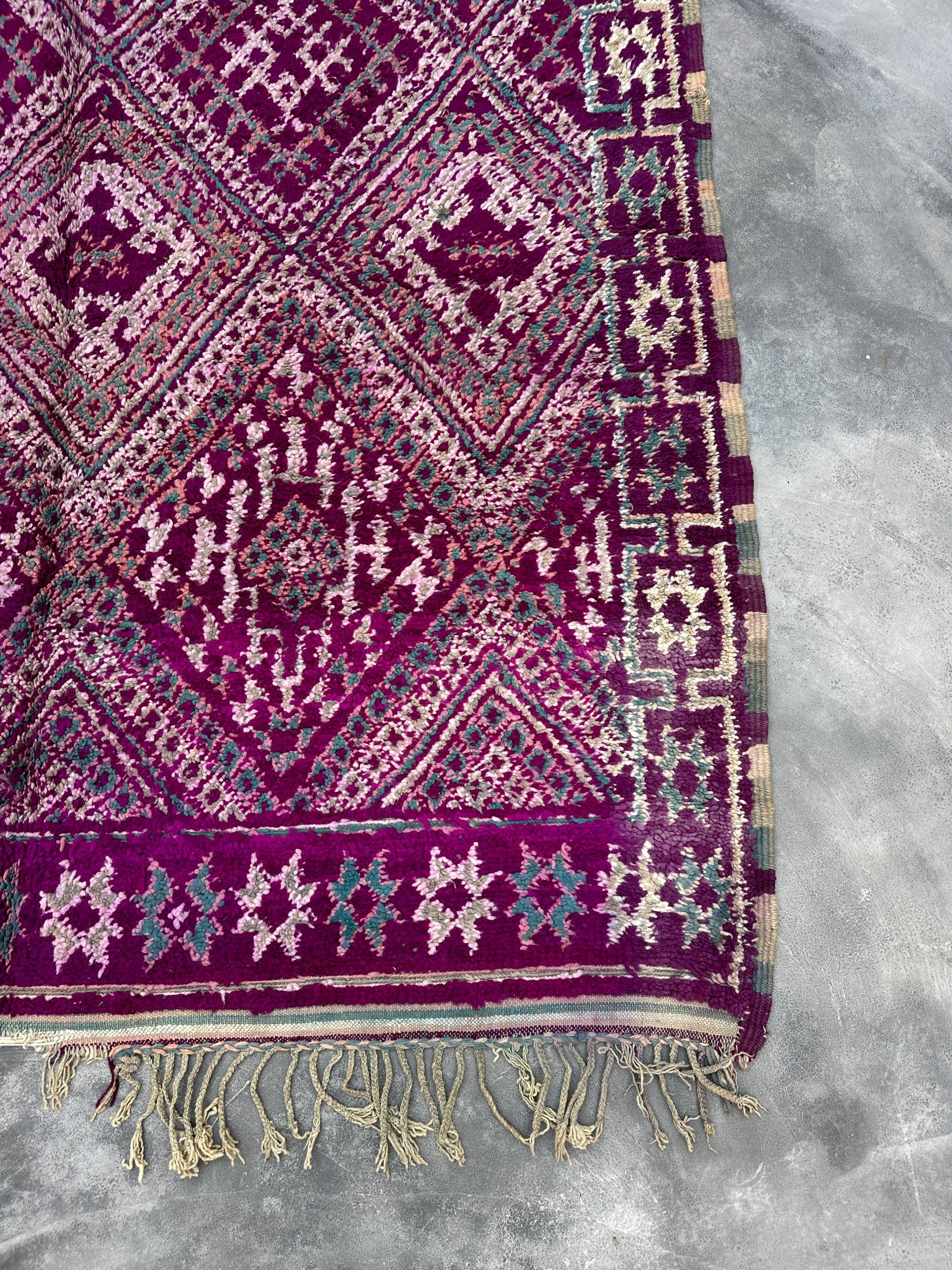 Tapis Violet Beni M'Guild - 193 x 310 cm