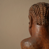 Carved wooden bust African art tribal ethnic decoration