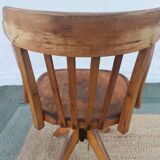 wooden swivel chair, height adjustable