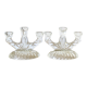 Pair of glass candlesticks