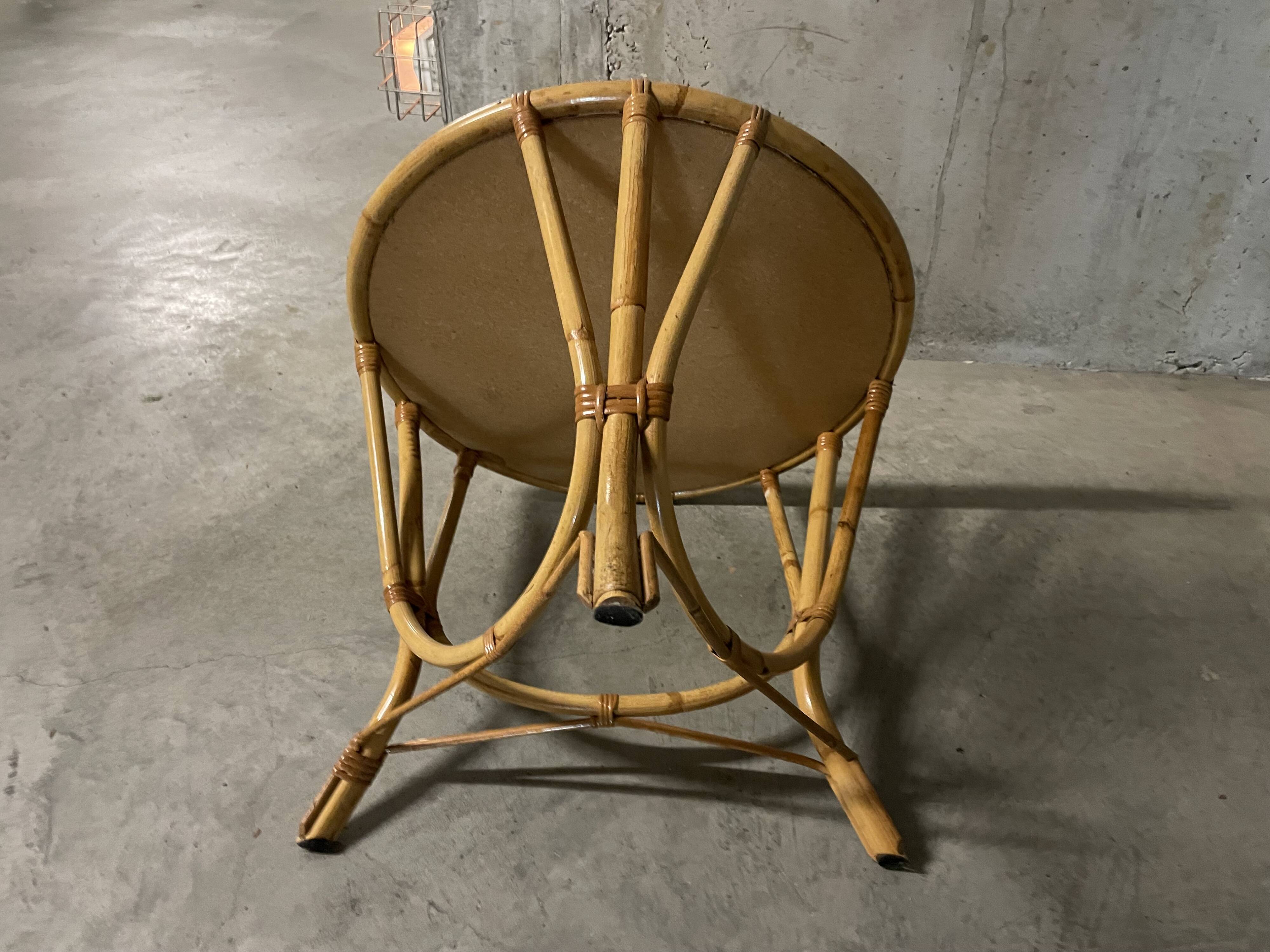 Rattan coffee table from the 70s