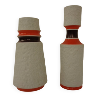 Space Age Op Art Vases from Royal KPM, 1960s, Set of 2