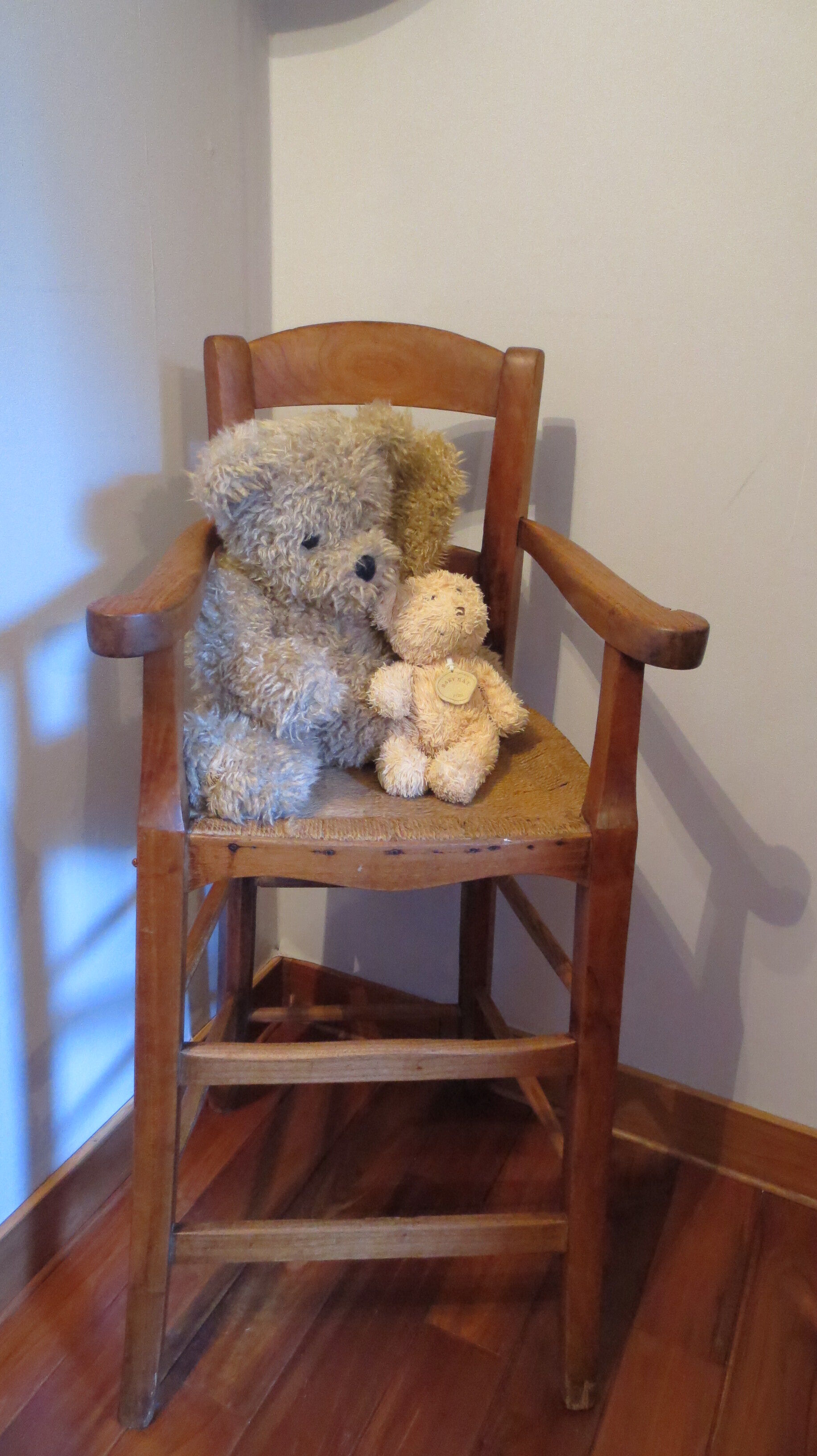 High chair ancienne poupee xixè merisier