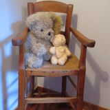 High chair ancienne poupee xixè merisier