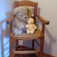 High chair ancienne poupee xixè merisier