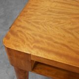 Art Deco Birch‑Veneered Side Table with Drawer, France 1920s