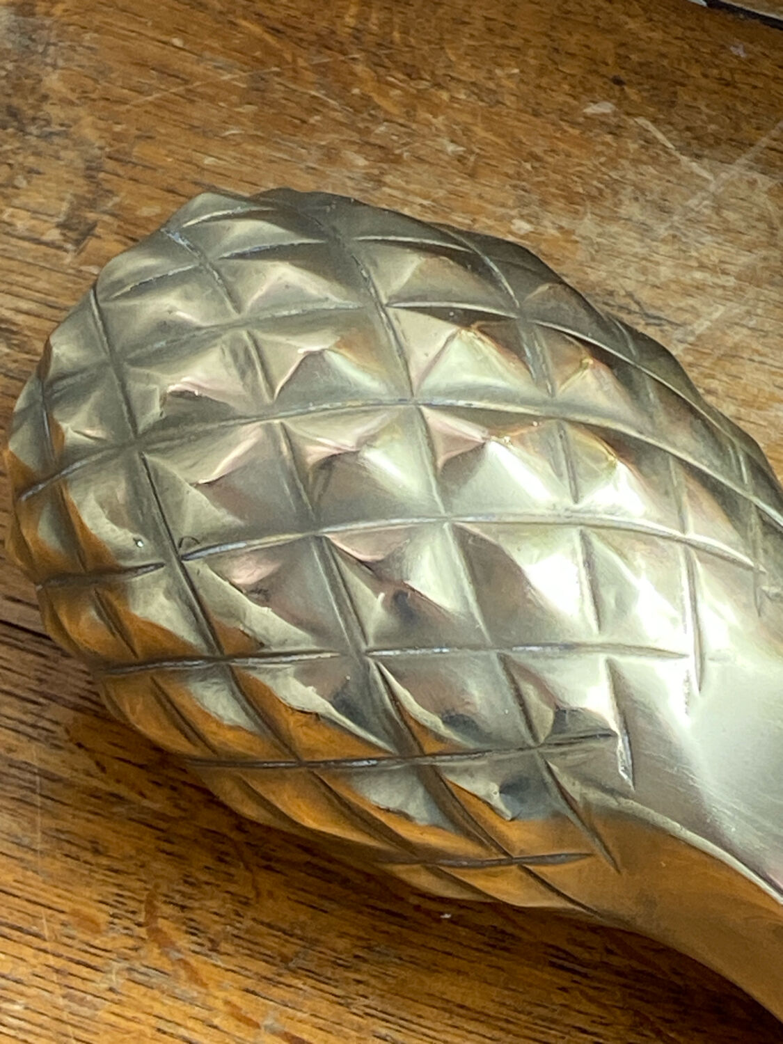Pineapple vase in solid brass