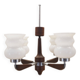 Lustre en bois, design danois, années 1970, production : Danemark