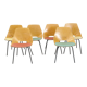 Pierre Guariche set of 6 Tonneau chairs, Steiner, 1960.